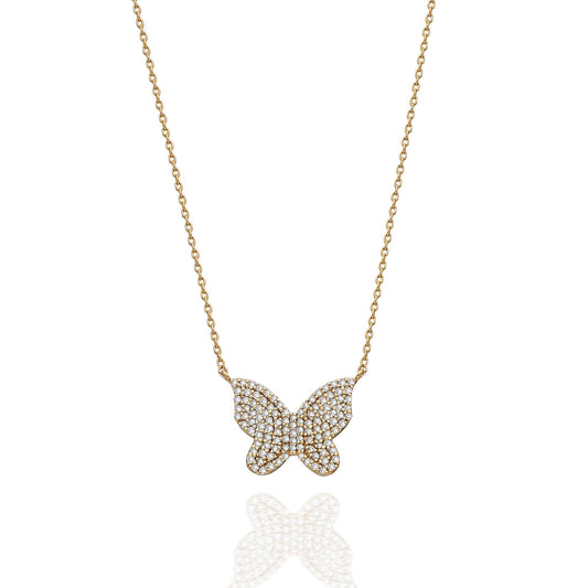 Diamond Butterfly Necklace