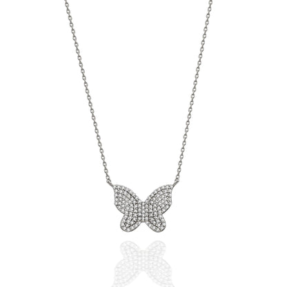 Diamond Butterfly Necklace
