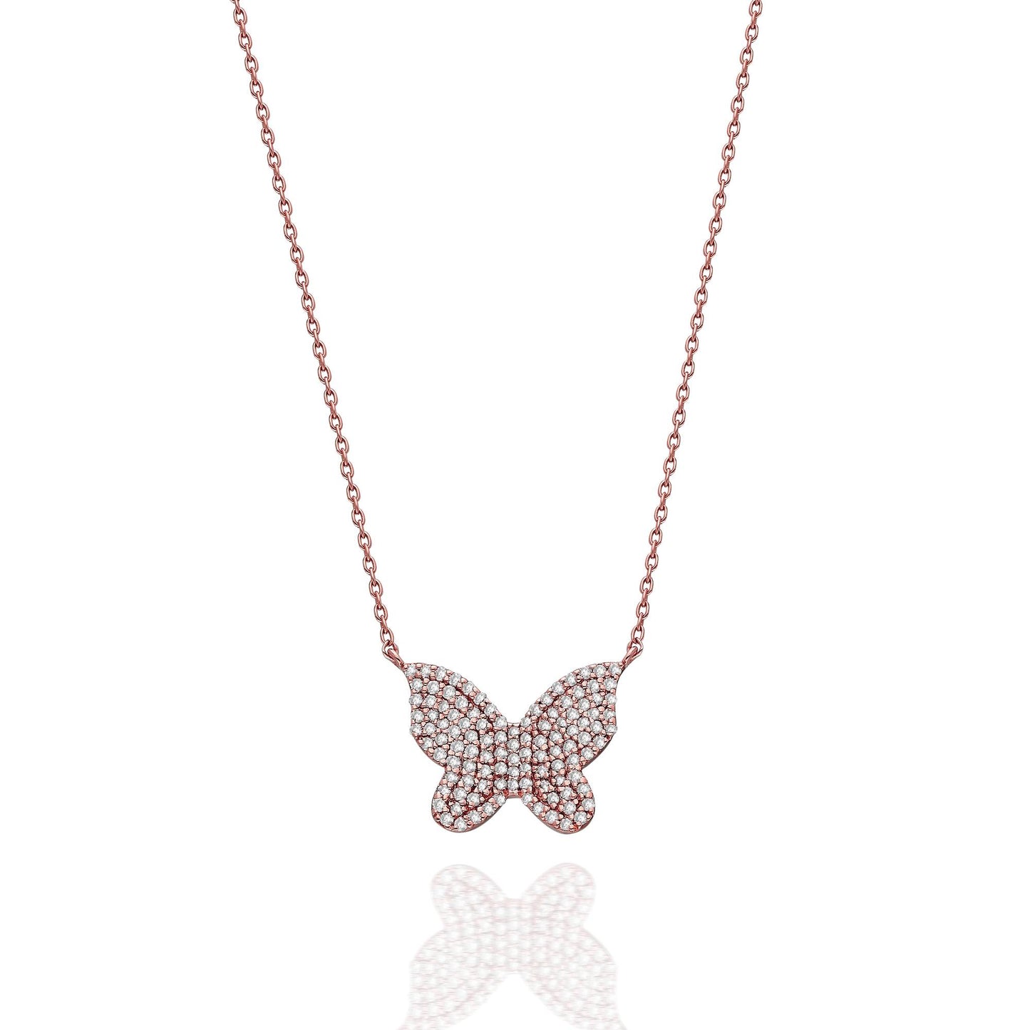 Diamond Butterfly Necklace