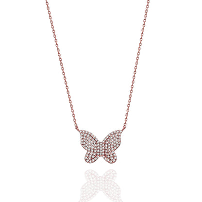 Diamond Butterfly Necklace