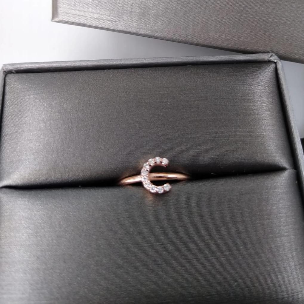 Diamond Initial Ring