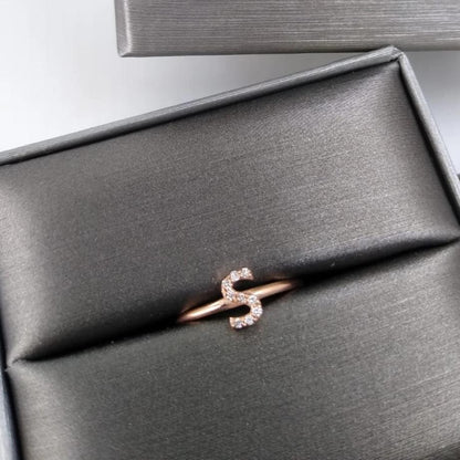 Diamond Initial Ring